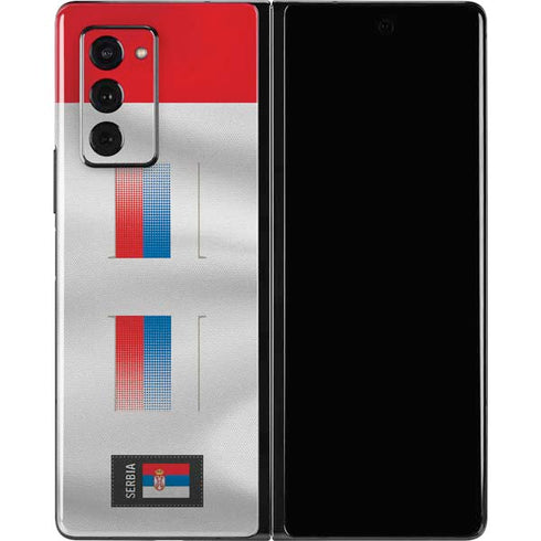 Serbia Soccer Flag Galaxy Z Fold2 5G Skin